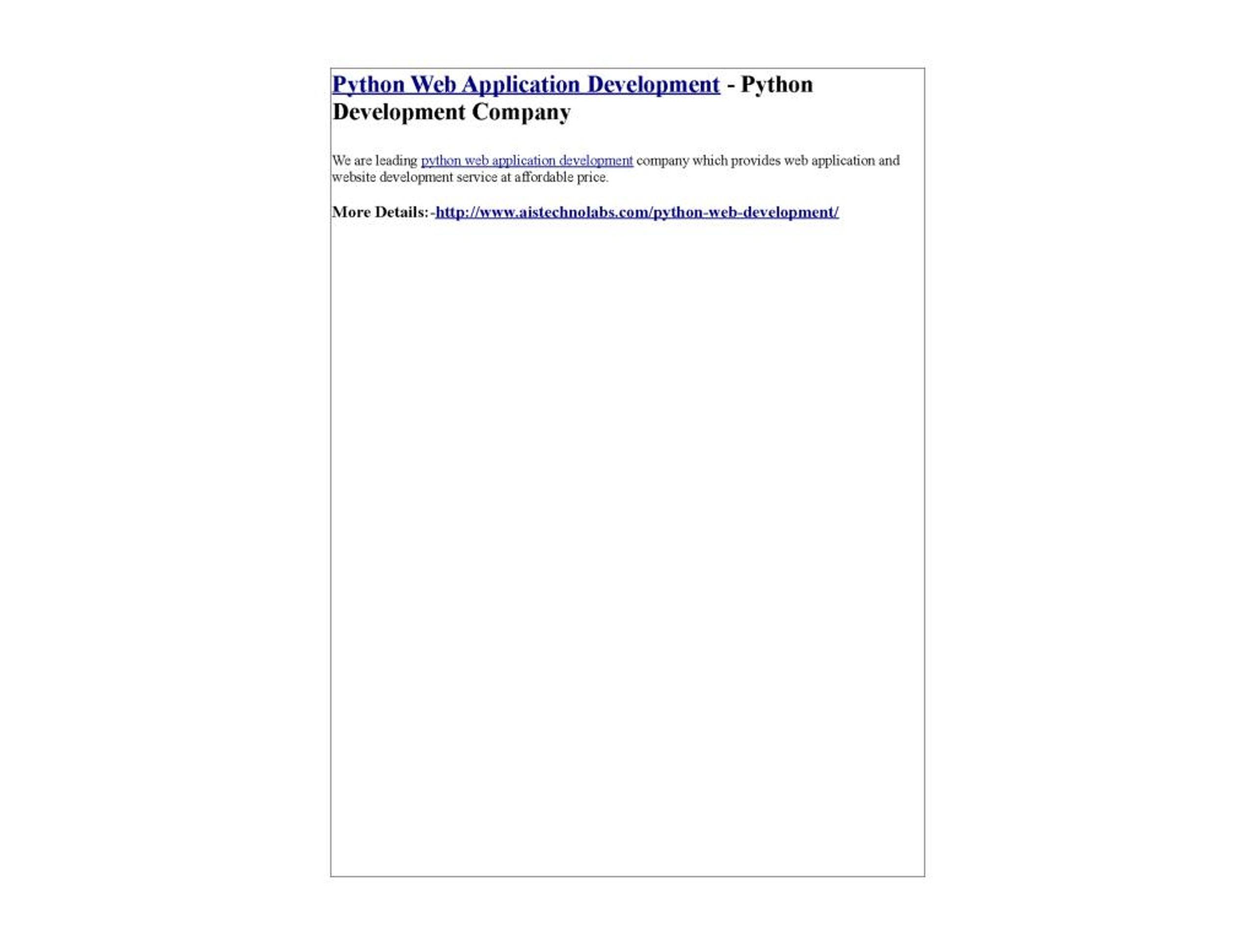 PPT - Python Web Application Development - Python Development Company ...