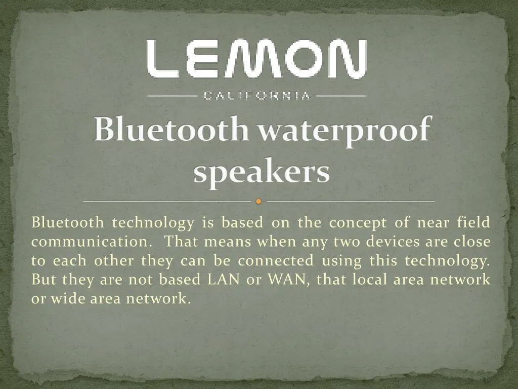bluetooth waterproof speakers