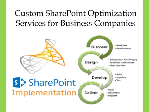 Custom SharePoint Optimization Services for Business Companies