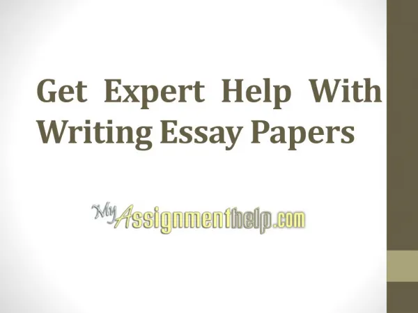 Help With Writing Essay Papers