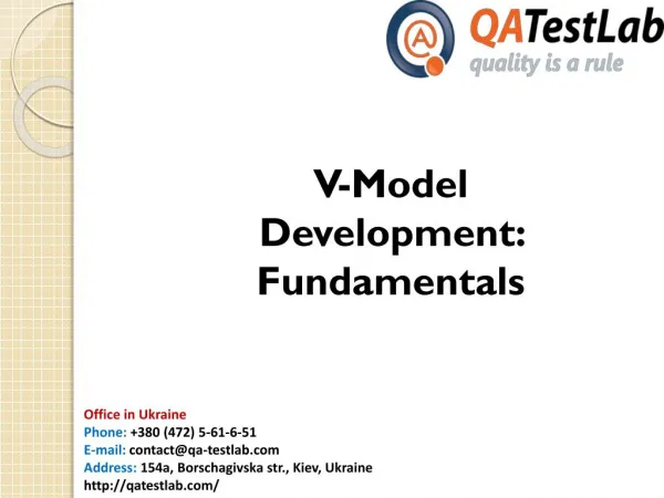 V-Model Development: Fundamentals
