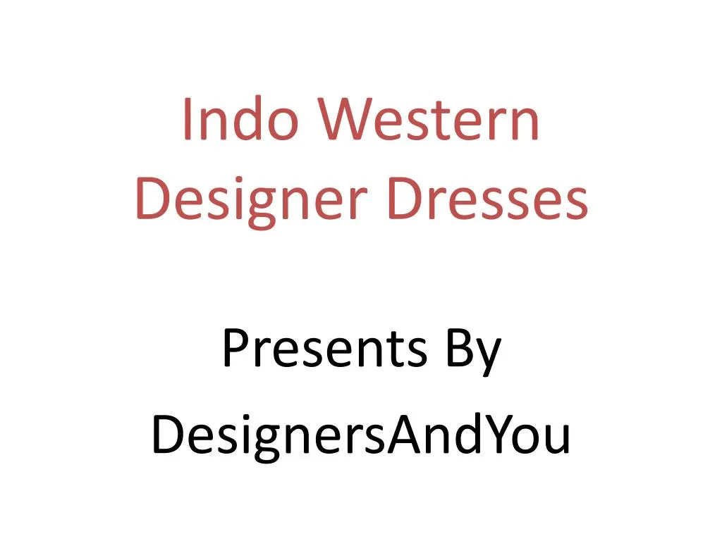 indo western designer dresses