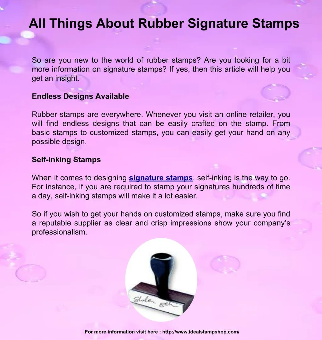all things about rubber signature stamps