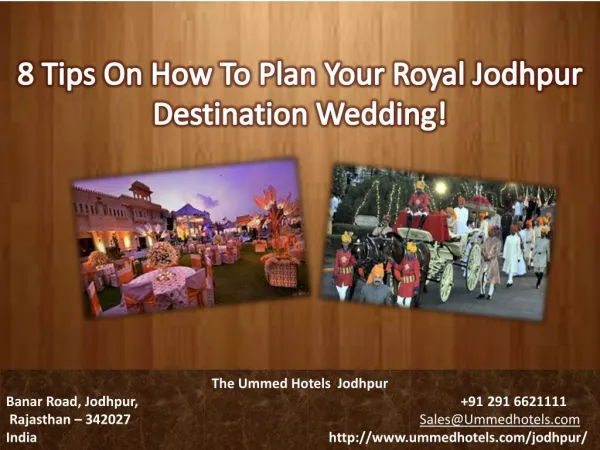 8 Tips On How To Plan Your Royal Jodhpur Destination Wedding!