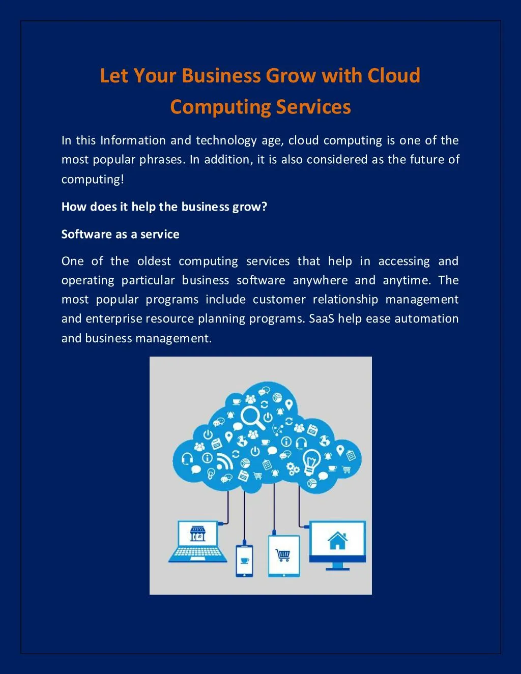 let your business grow with cloud computing