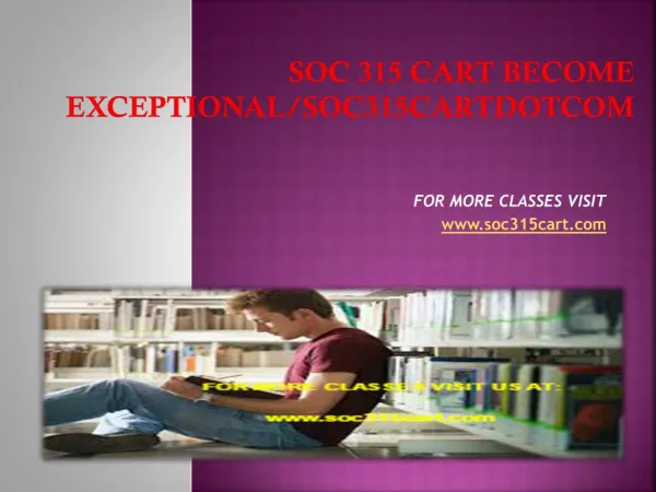 soc 320 expert Become Exceptional/soc320expertdotcom