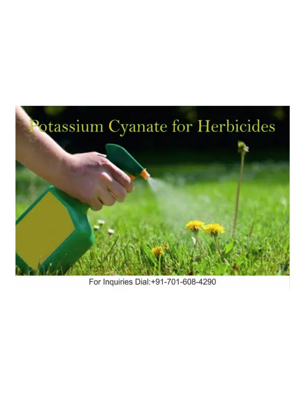 Potassium cyanate for Herbicides