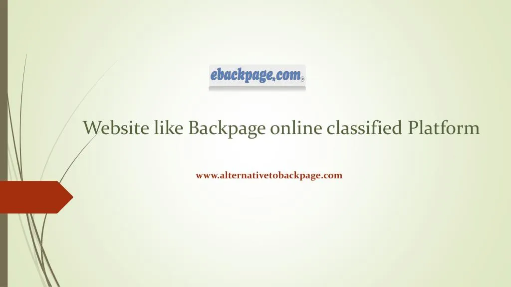 website like backpage online classified platform
