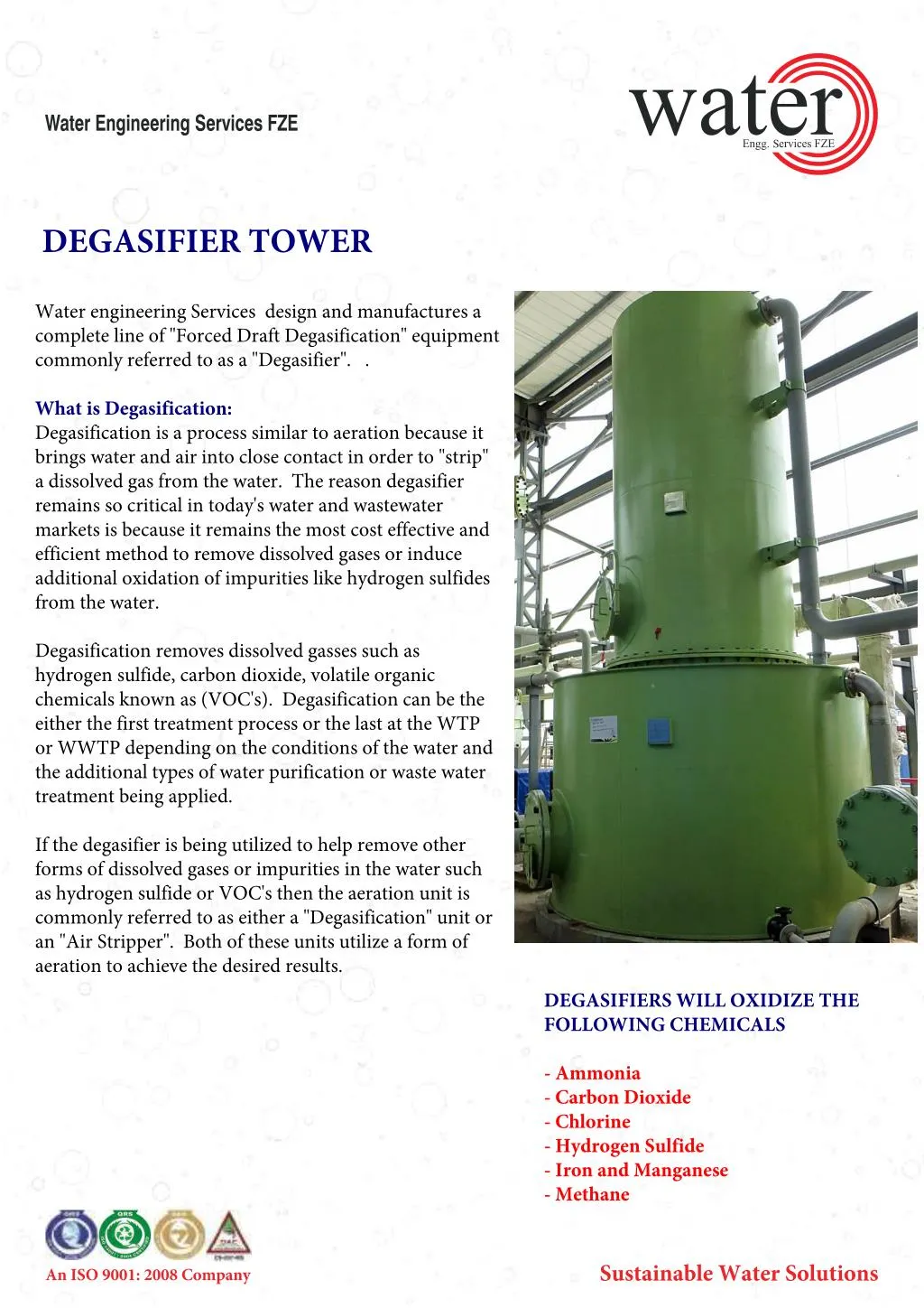degasifier tower