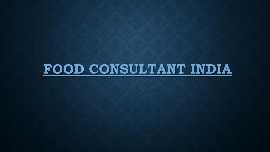 food consultant india