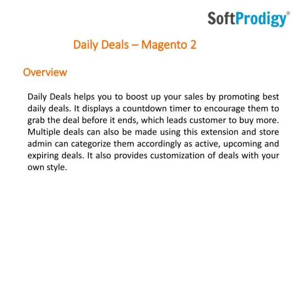 Deals Sales Magento2 Extension