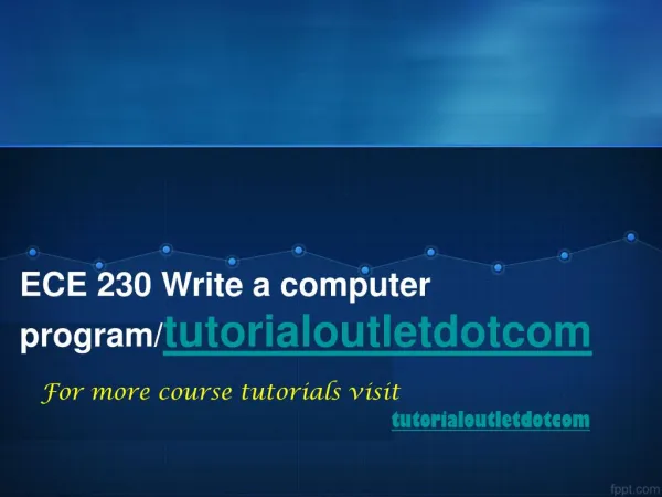 ECE 230 Write a computer program/tutorialoutletdotcom