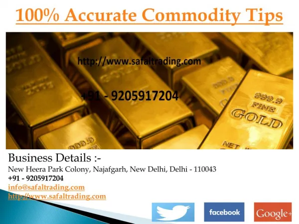 100 accurate commodity tips