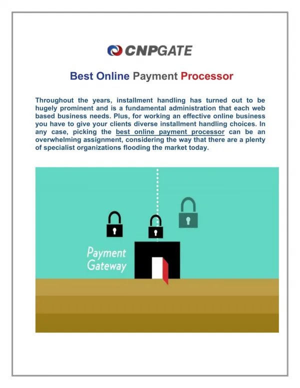 CNP Gates are the Best Online Payment Processor
