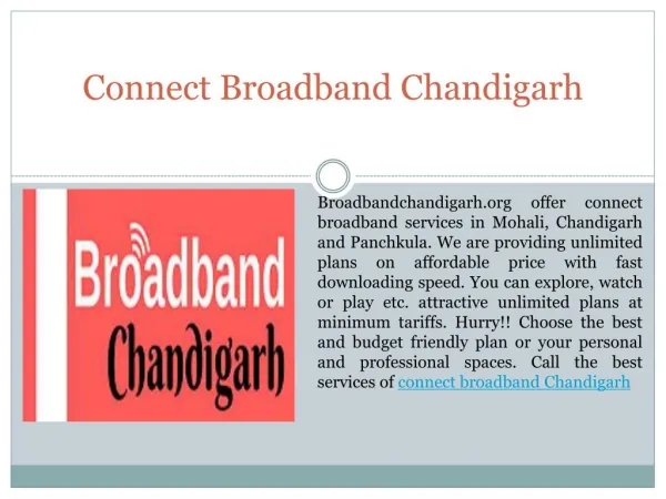 Connect Broadband Services Chandigarh