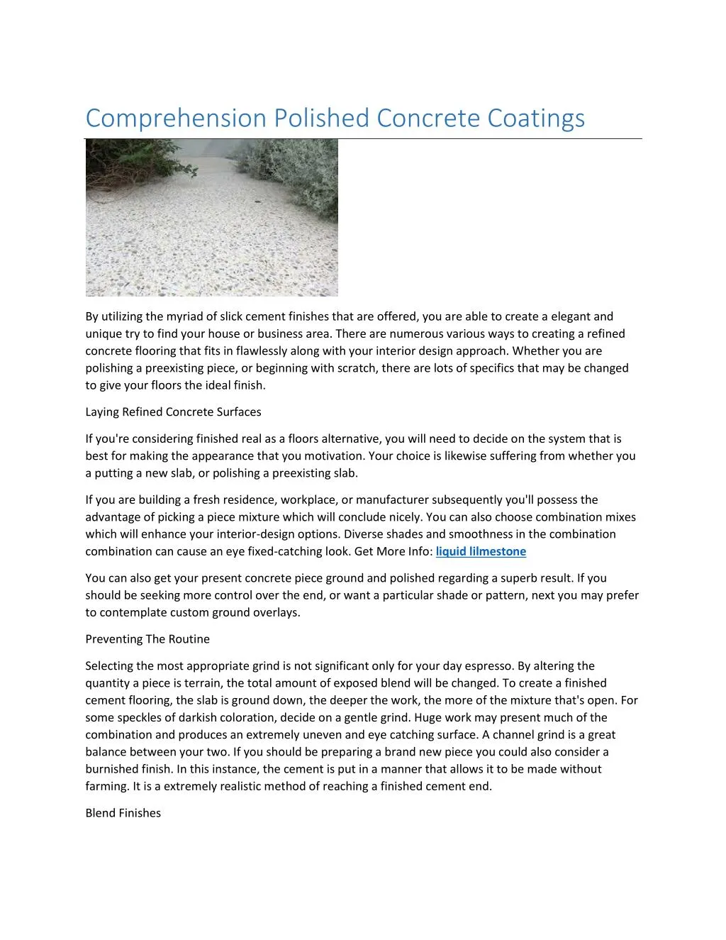 comprehension polished concrete coatings