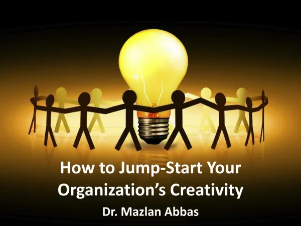 How to Jumpstart Your Organisation's Creativity