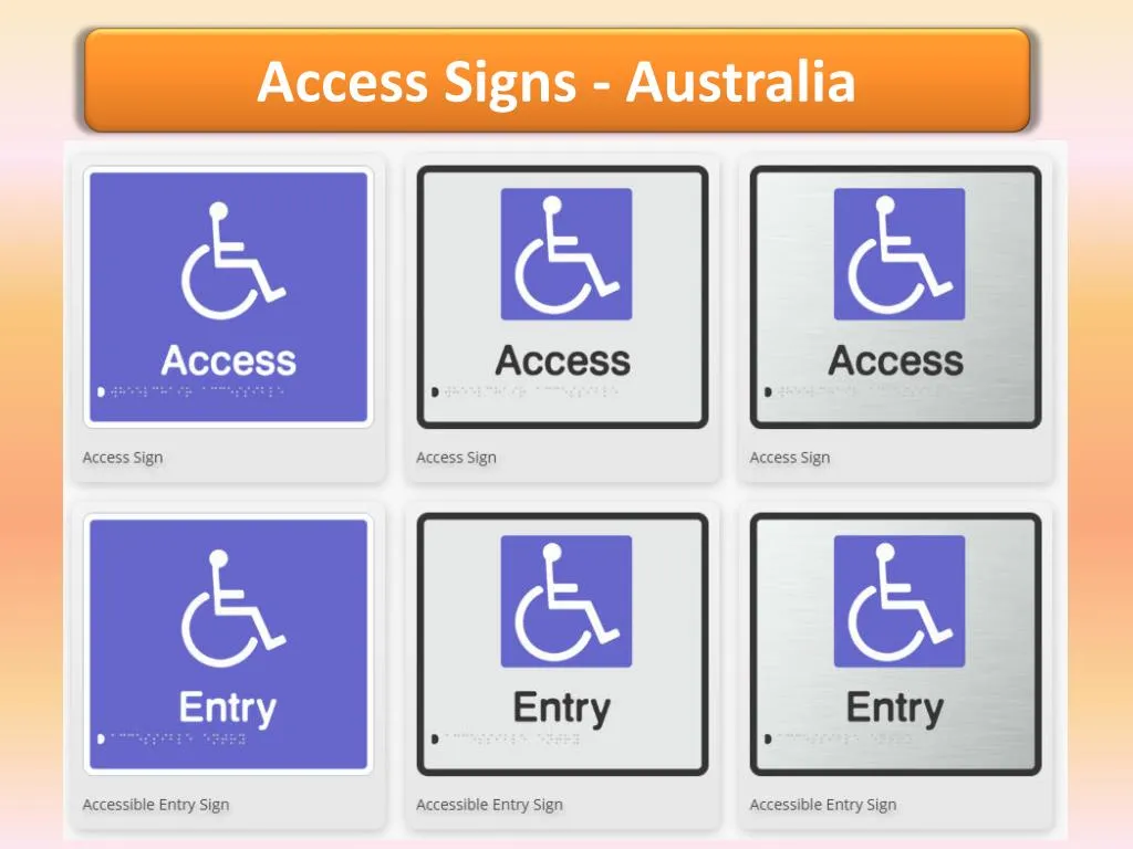 access signs australia