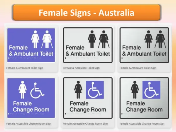Female Signs - Braille Sign Distributors