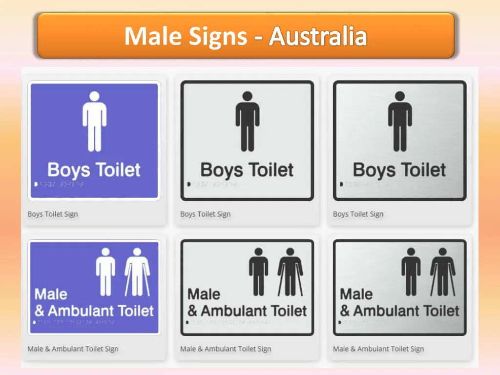 male signs