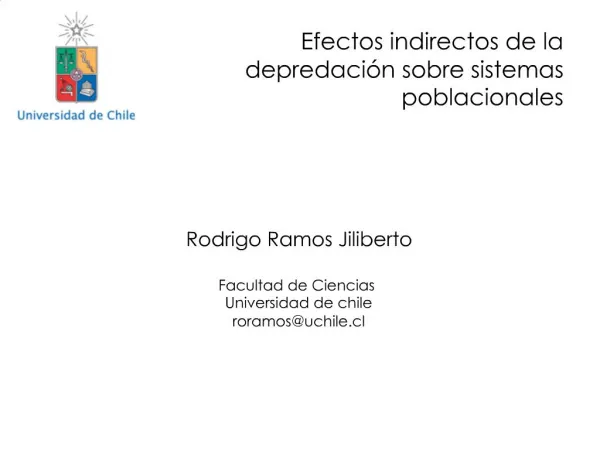 Efectos indirectos de la depredaci n sobre sistemas poblacionales