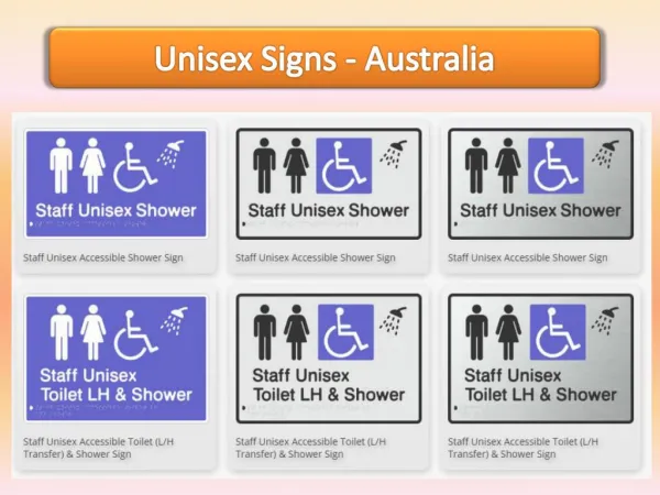 Unisex Signs - Braille Sign Distributors