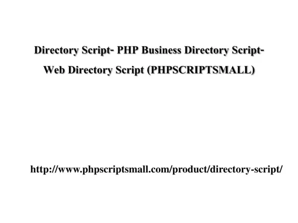 Directory Script- PHP Business Directory Script- Web Directory Script