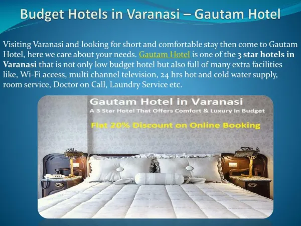 Gautam Hotel VNS- 3 Star Budget Hotel in Varanasi