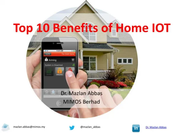 Top 10 benefits of Home Internet of Things (IOT)