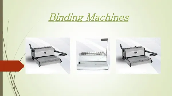 Binding Machines - pfec.com.au