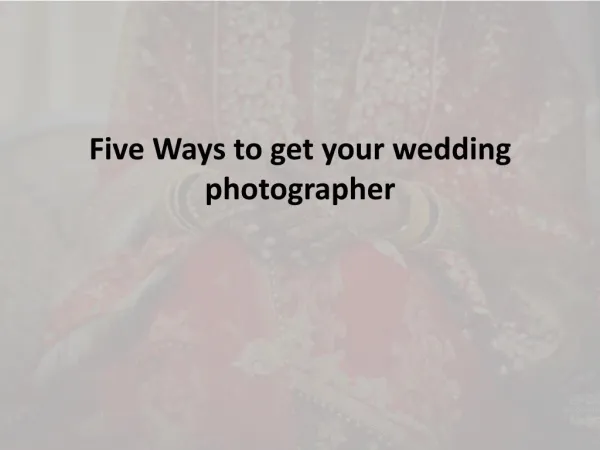 Wedding Photographers Chennai