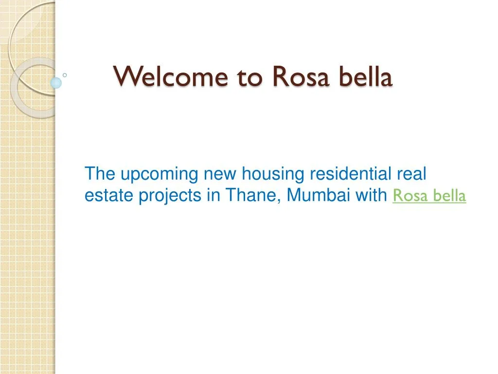 welcome to rosa bella