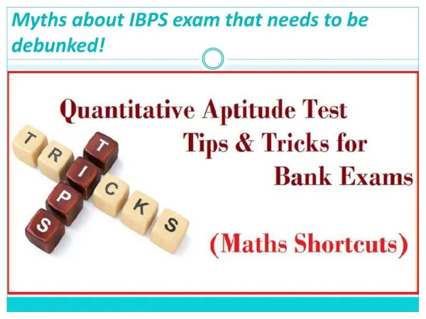 Myths about IBPS exam that needs to be debunked!