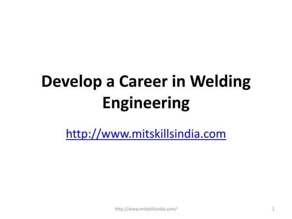 Develop a Career in Welding Engineering