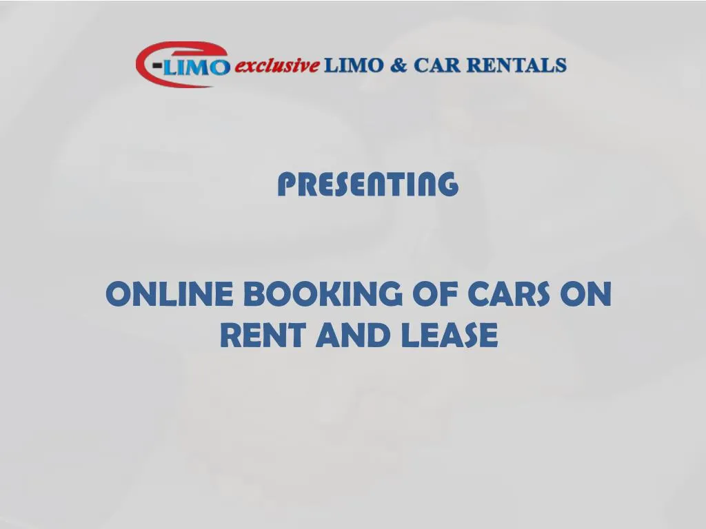 online booking of cars on rent and lease