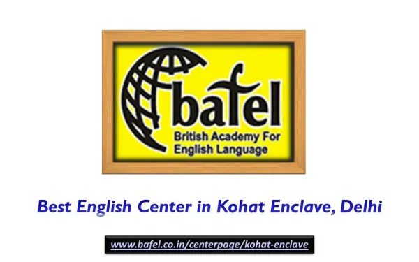 English Training in Kohat Enclave, Delhi