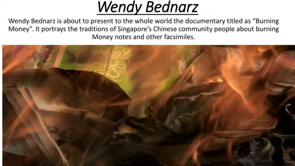 Wendy Bednarz - burningmoneydocumentary.com