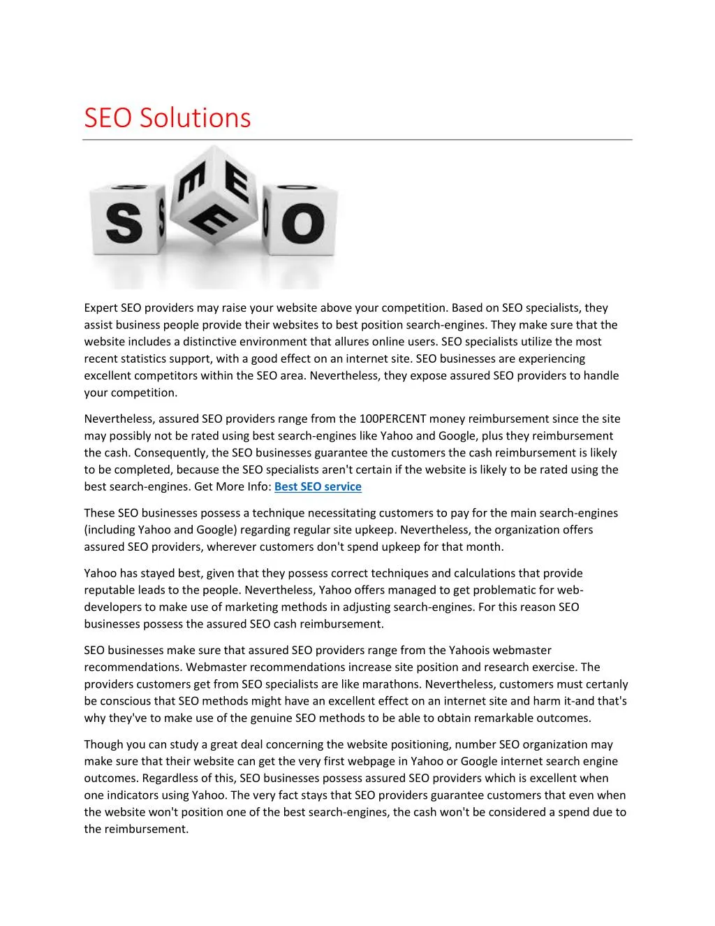 seo solutions