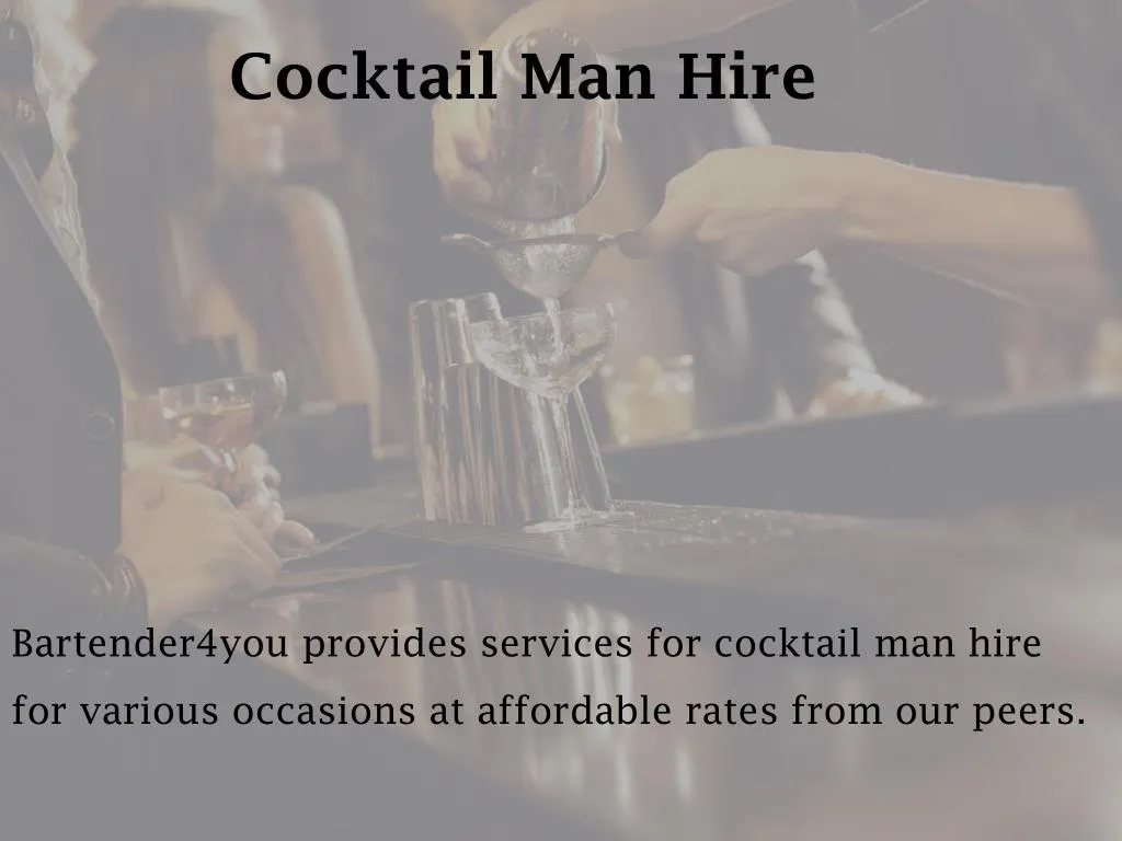 cocktail man hire