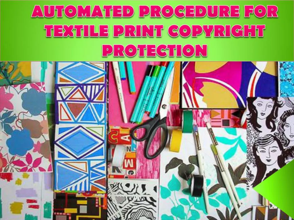 automated procedure for textile print copyright protection