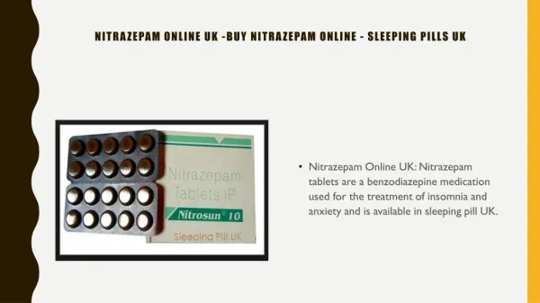 Nitrazepam Online UK -Buy Nitrazepam Online - Sleeping Pills UK