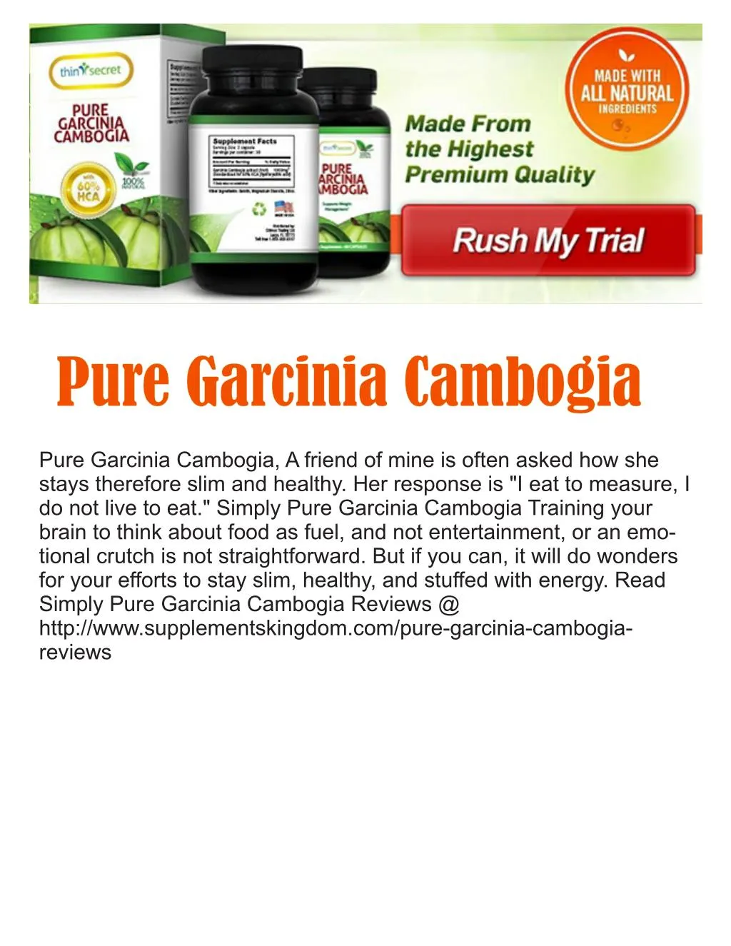 So...is it true? Can garcinia cambogia help you lose weight?