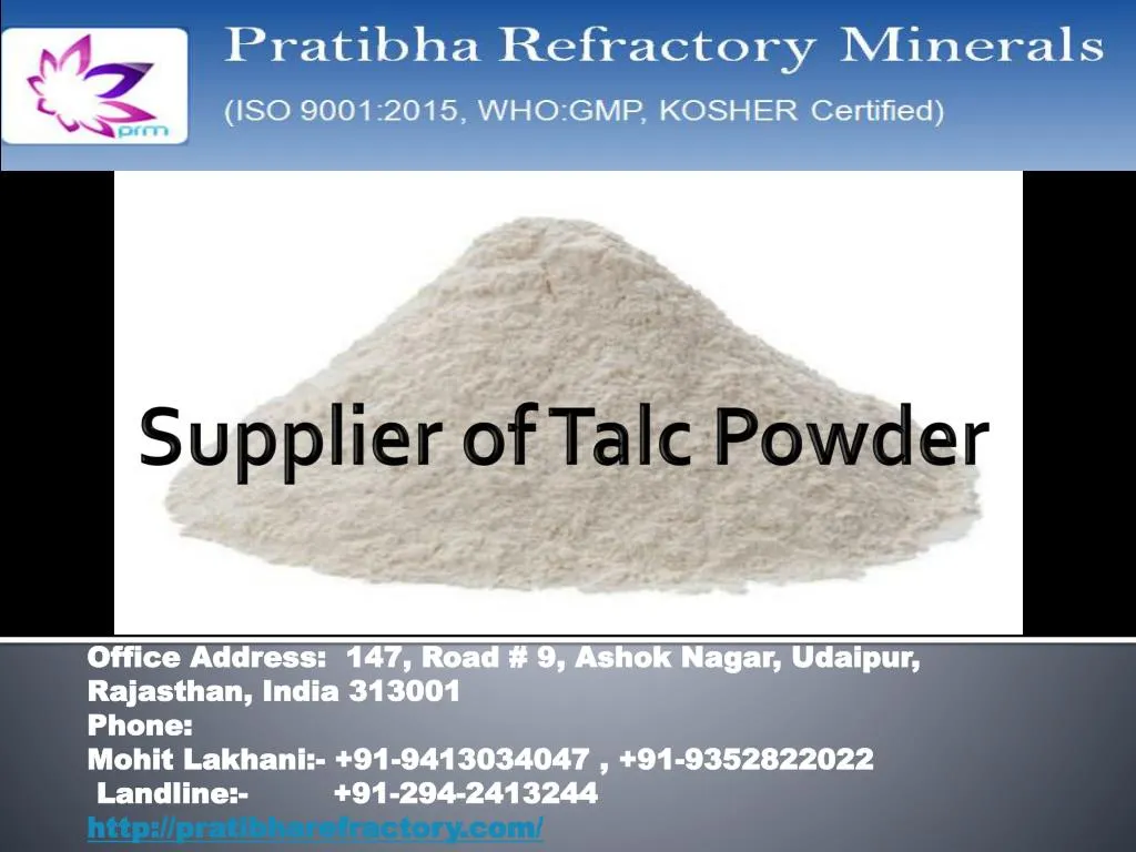 supplier of talc powder