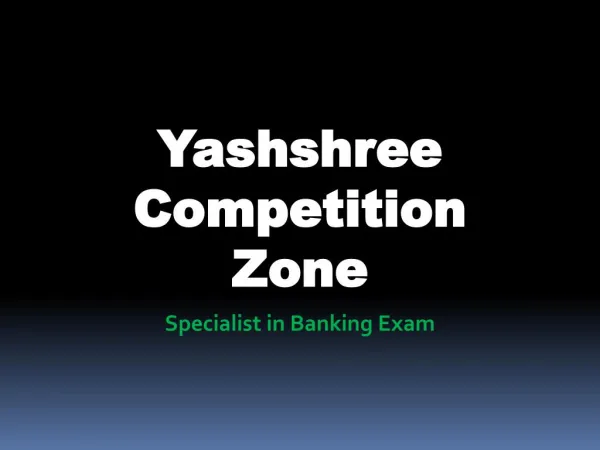 Bank PO Coaching Classes in Nagpur | yczbankexams | Yashshree