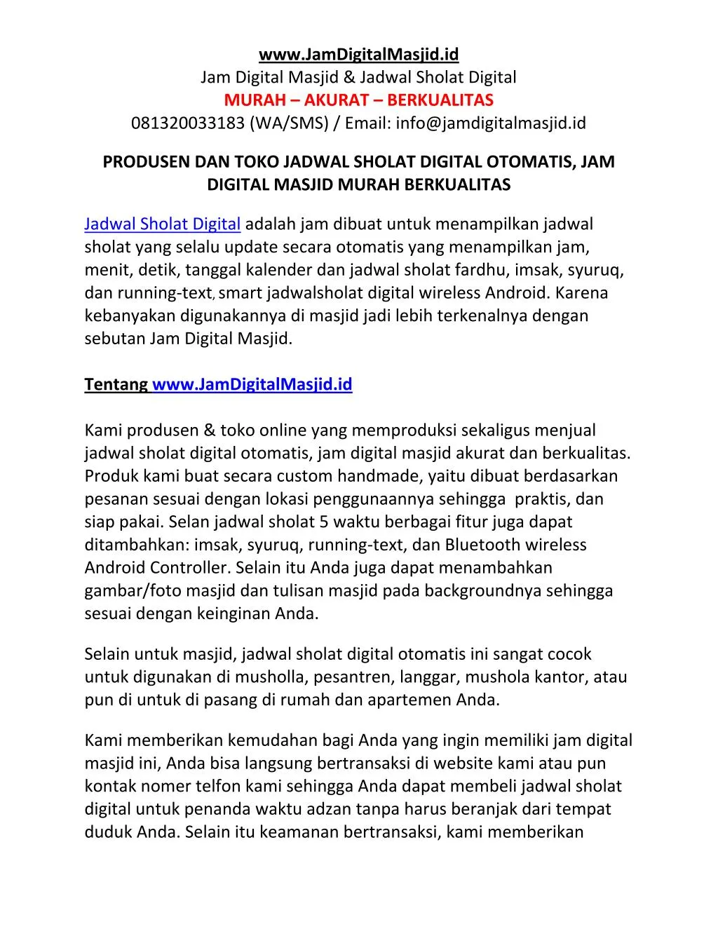 www jamdigitalmasjid id jam digital masjid jadwal
