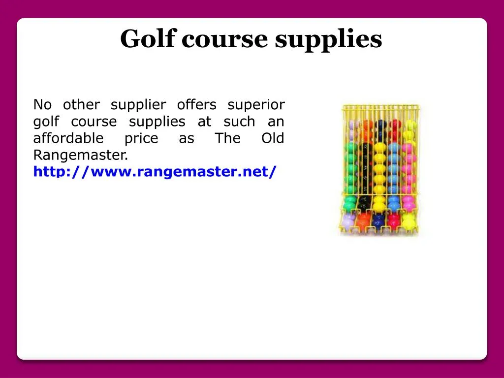 golf course supplies