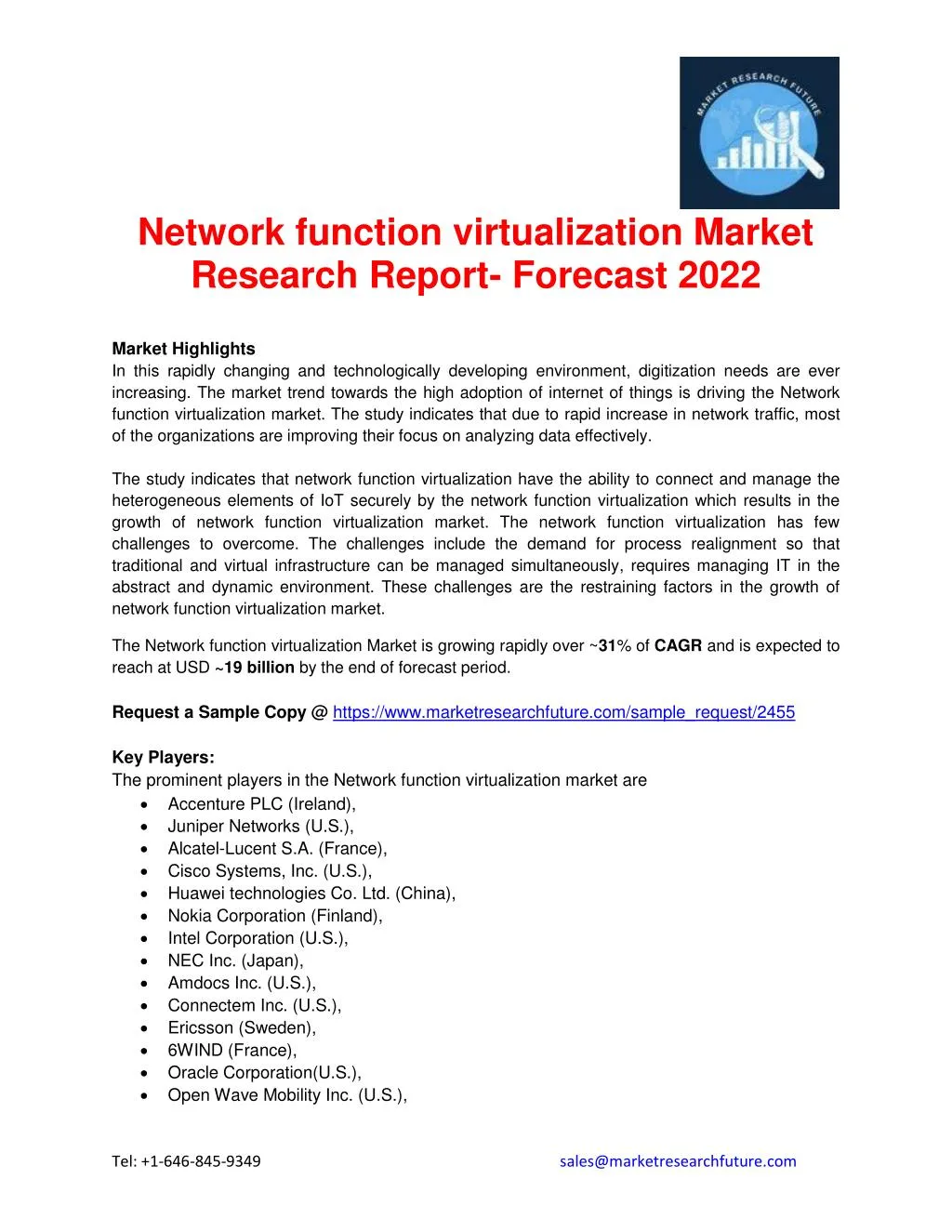network function virtualization market research