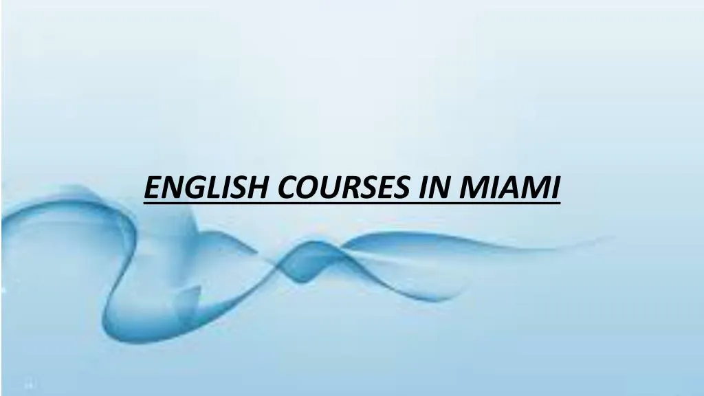 english courses in miami