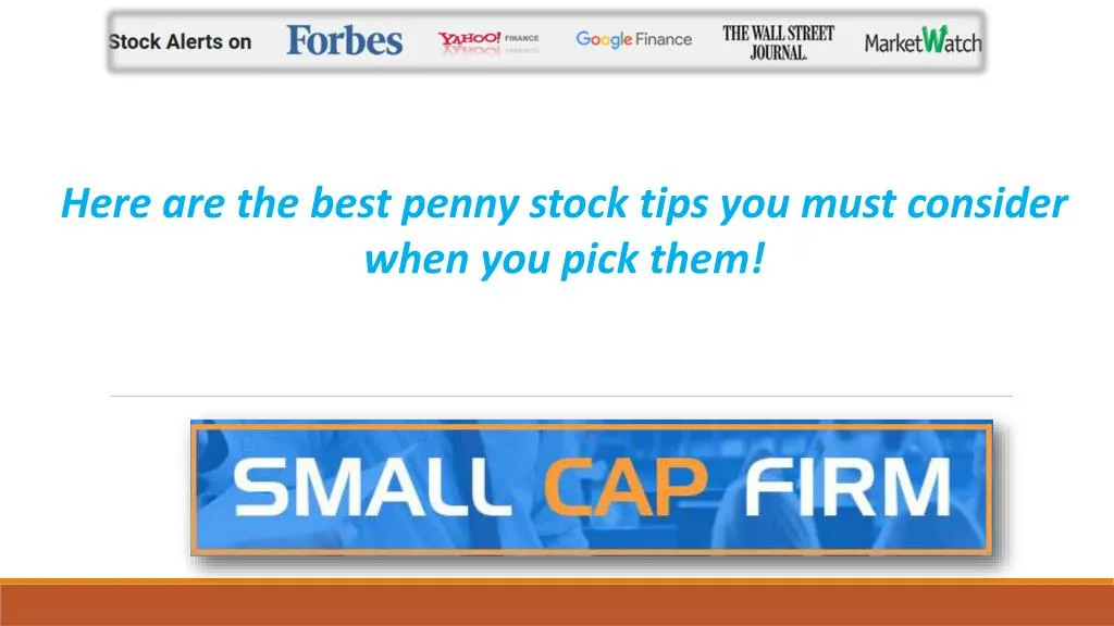 here are the best penny stock tips you must
