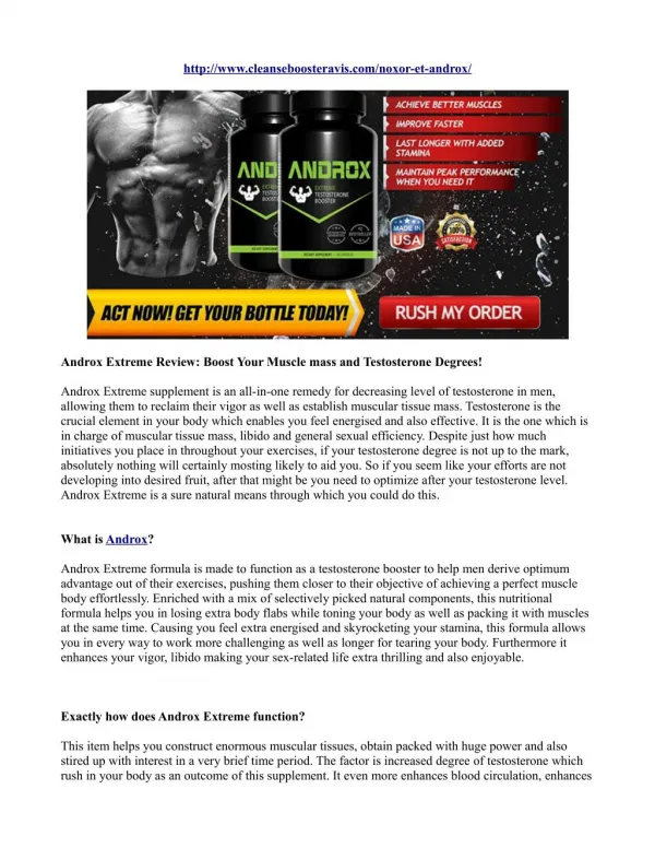 Androx Extreme Review: Boost Your Muscle mass and Testosterone Degrees!